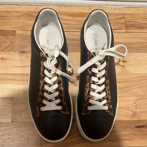 Stuart Weitzman size 10 sneakers with cheetah